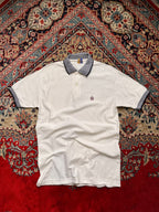 Teen City Collection White Textured KNITTED Polo TEE