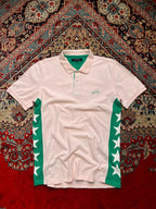 TOMMY HILFIGER Pink Green Spellout Logo Polo TEE
