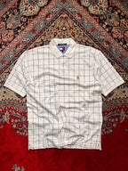 TOMMY HILFIGER Vintage White Blue Check Polo TEE