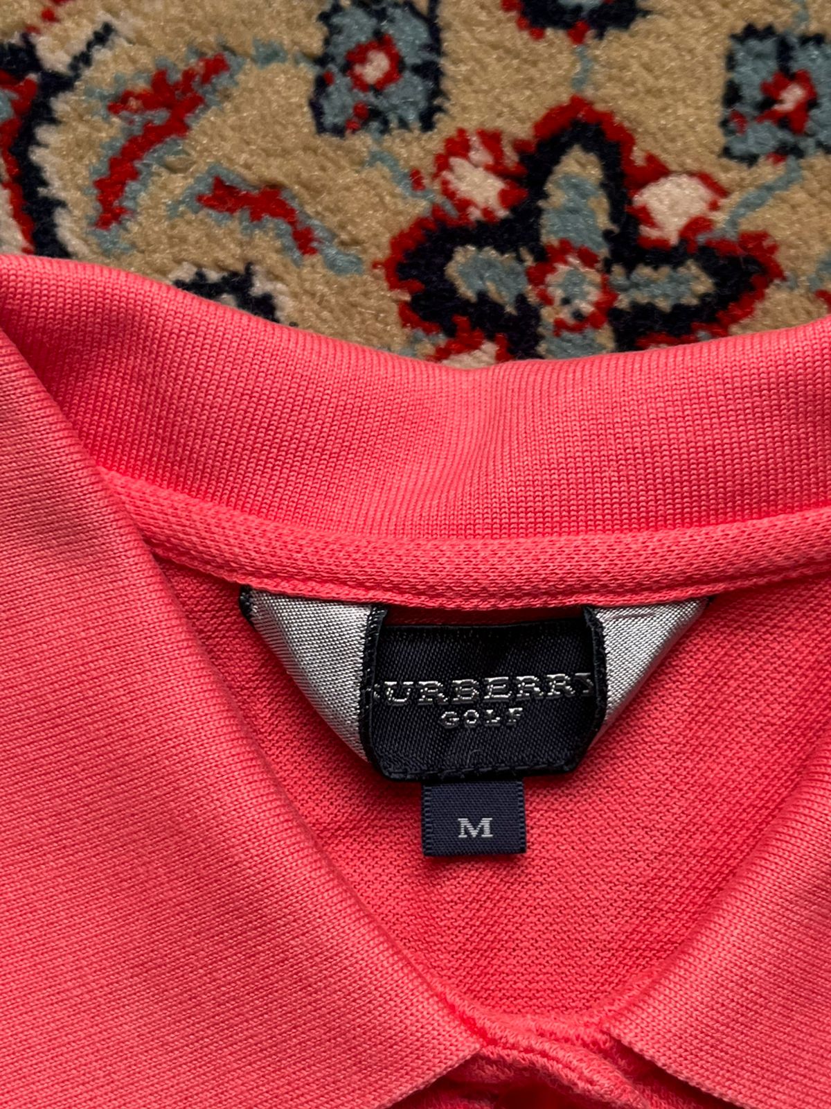 BURBERRY GOLF Coral Pink Polo WOMEN TEE