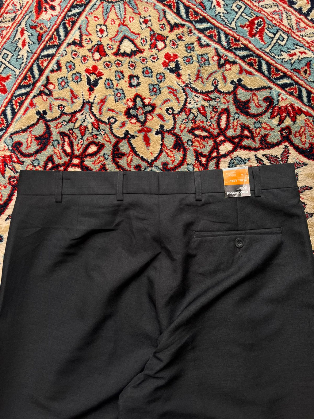 Cedarwood State Black Pleated Smart Tailored Dress Pants - 34