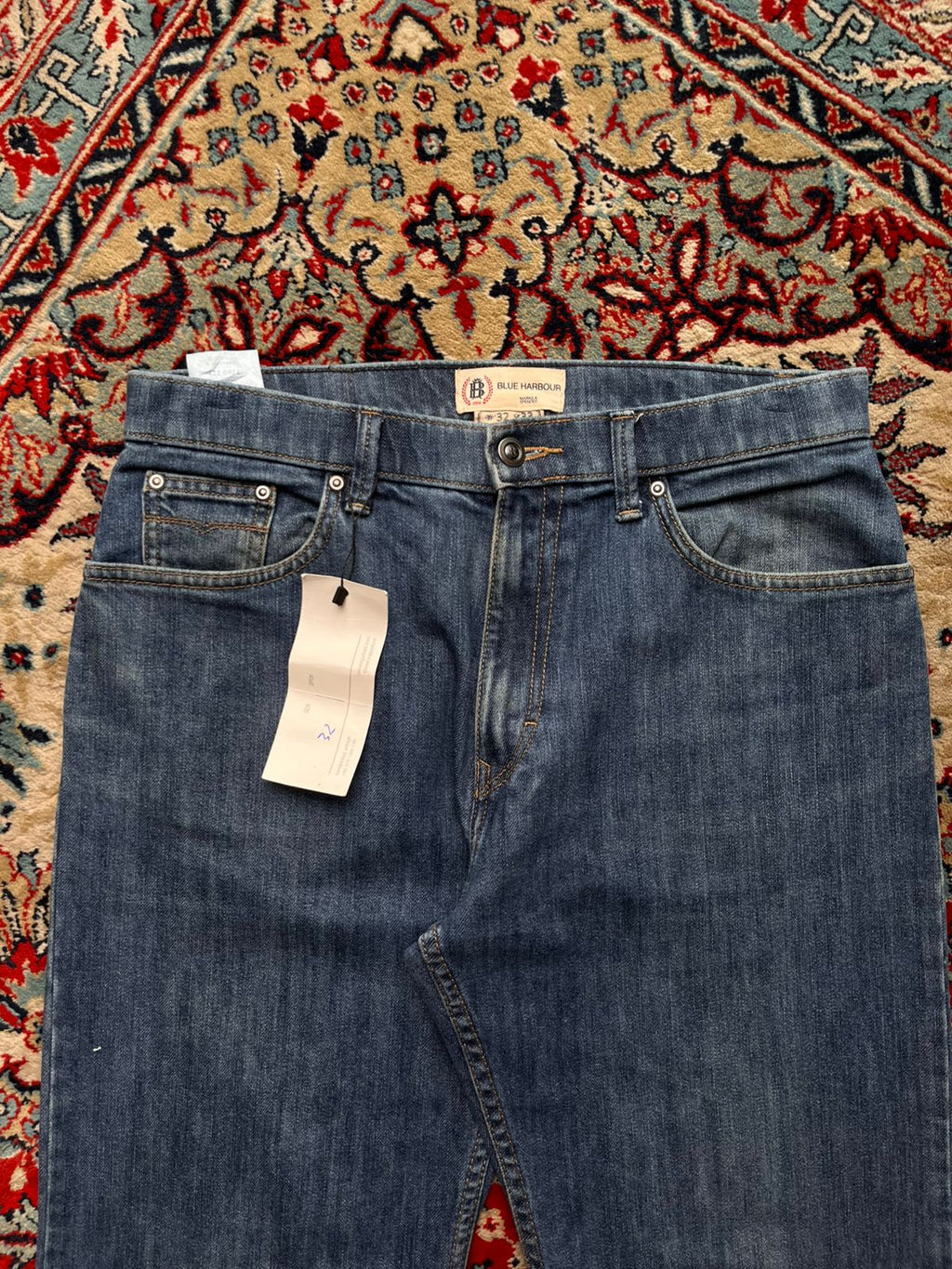 MARKS & SPENCER BLUE HARBOUR STRAIGHT FIT DENIM JEANS - 32