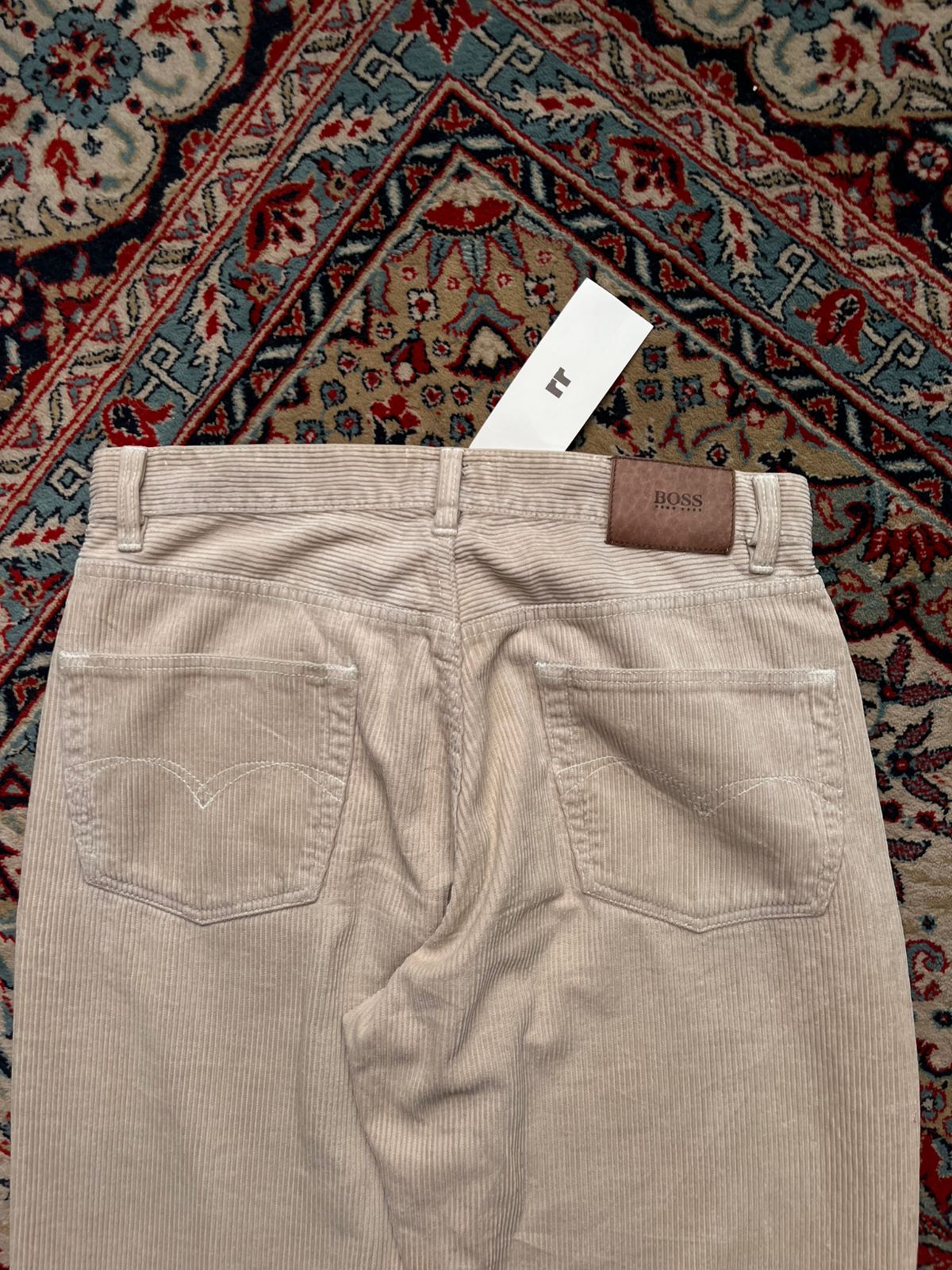 Vintage HUGO BOSS Corduroy Beige Pants - 34