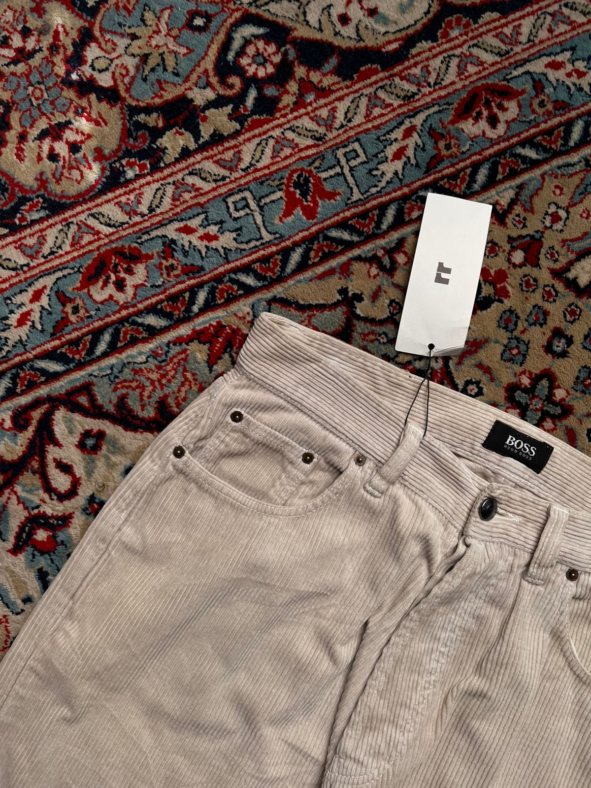 Vintage HUGO BOSS Corduroy Beige Pants - 34