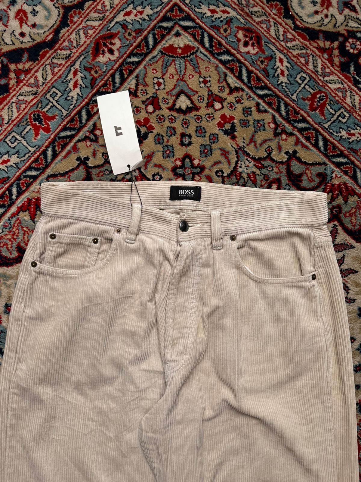 Vintage HUGO BOSS Corduroy Beige Pants - 34