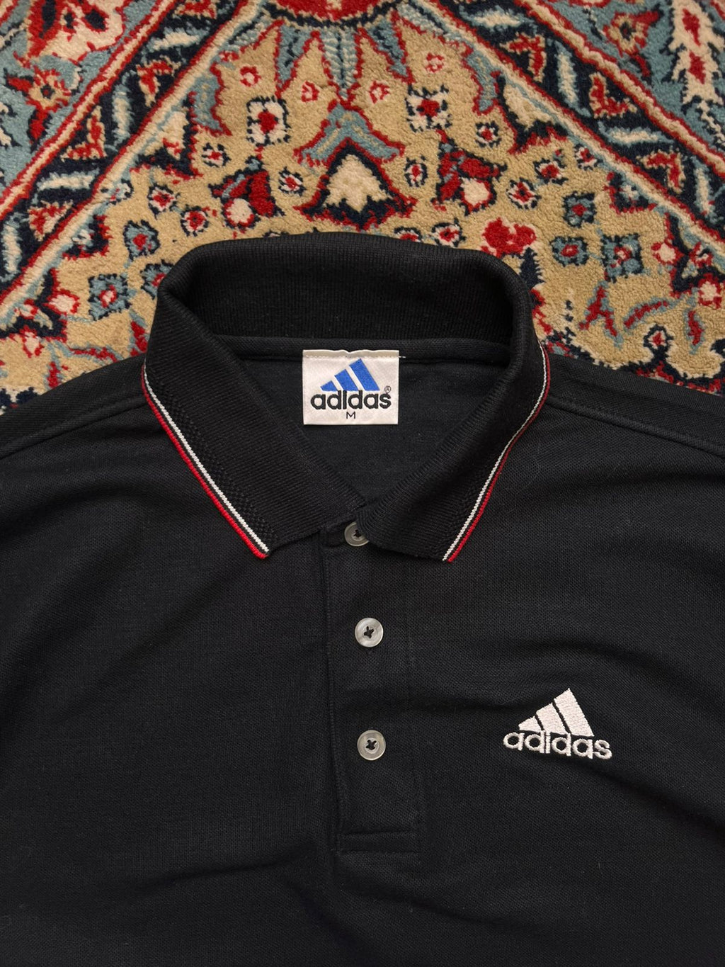 Vintage Adidas Black Equipment Polo TEE