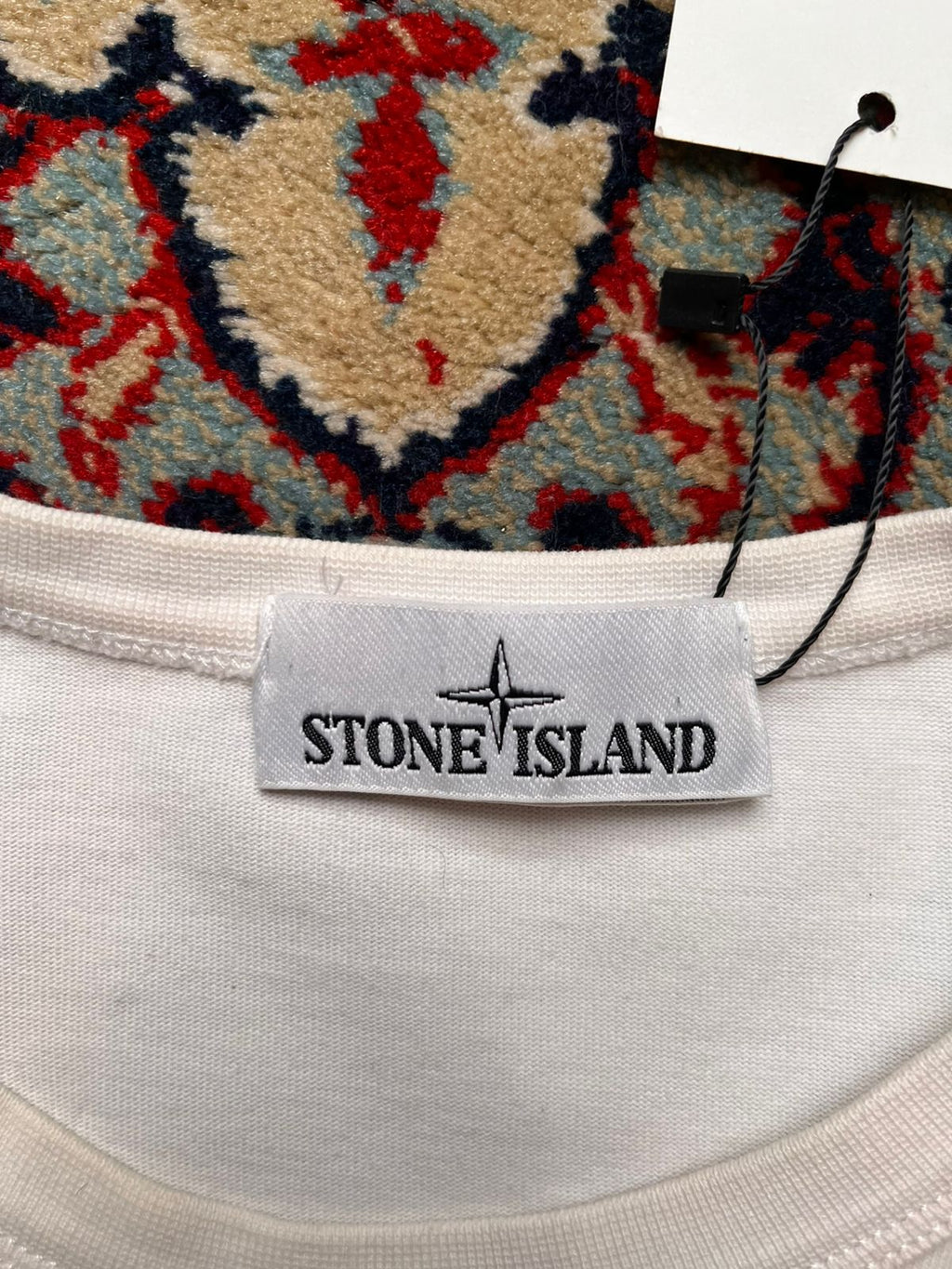 STONE ISLAND COMPASS PATCH LOGO RELAXED FIT WHITE TEE