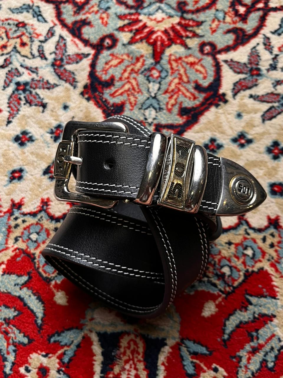Black Leather Belt with LEVI’S 501 Vintage Buckle