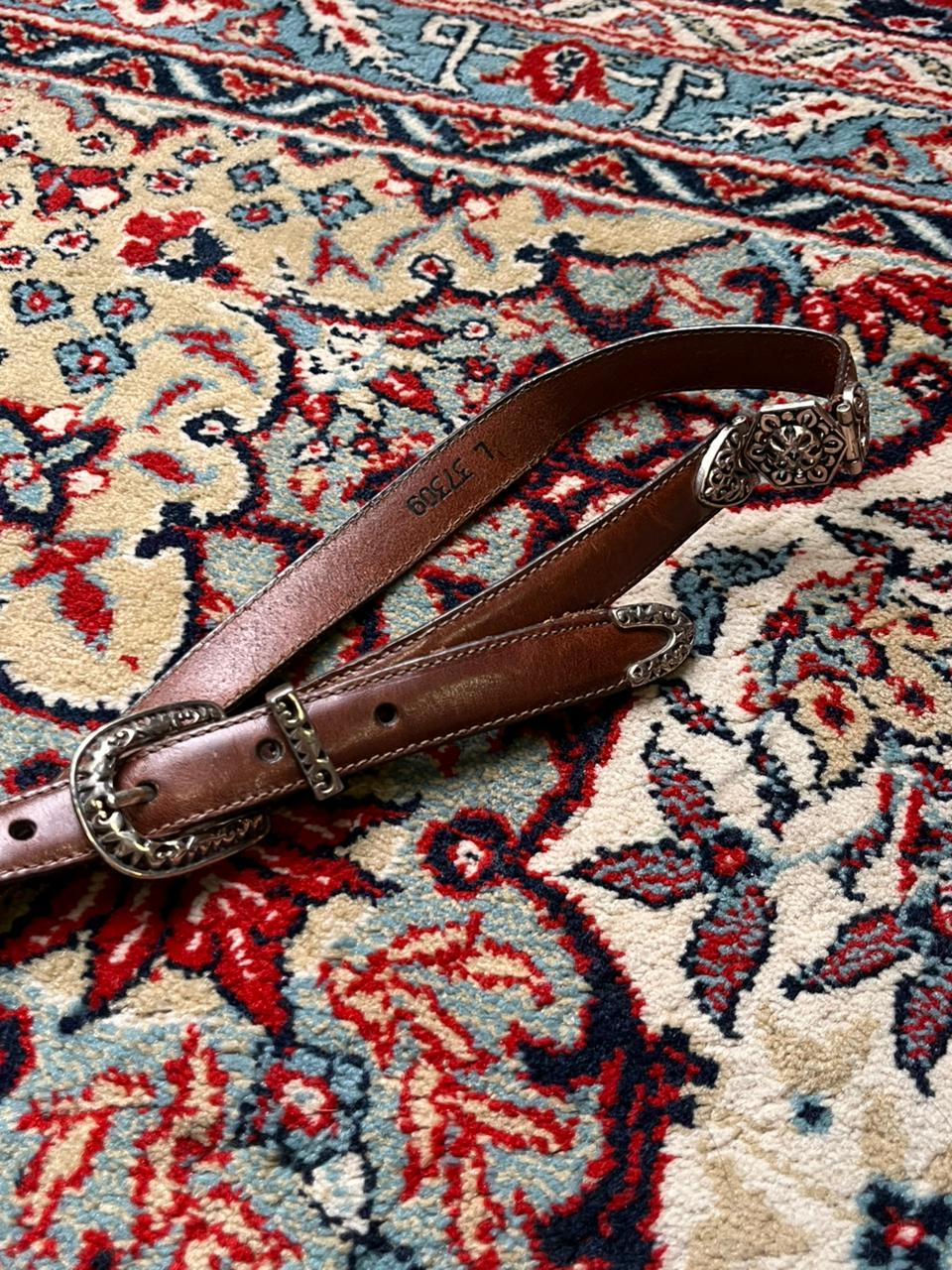 Vintage Brighton Brown Leather Western Belt