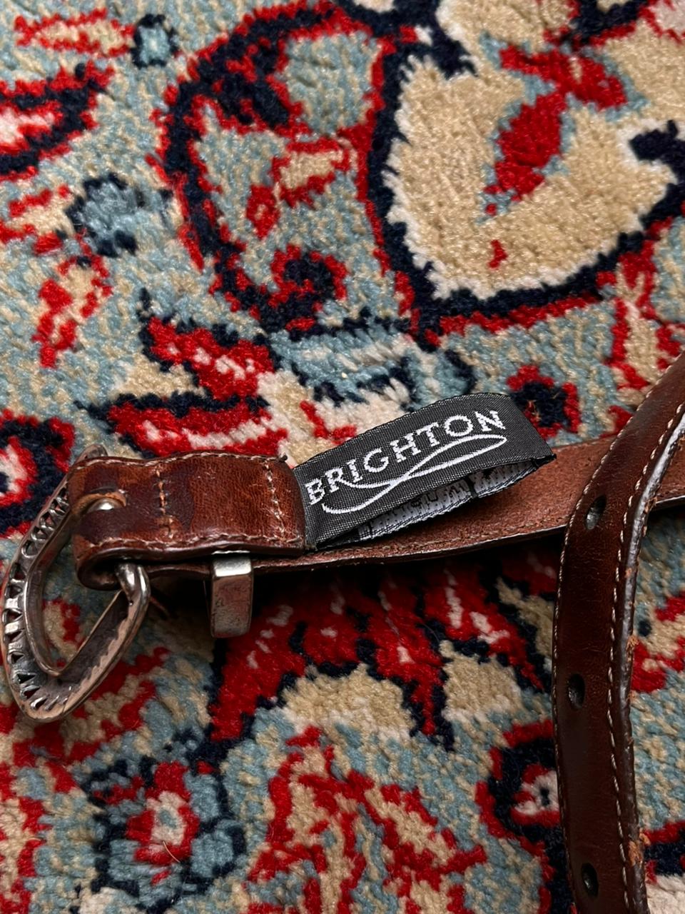 Vintage Brighton Brown Leather Western Belt