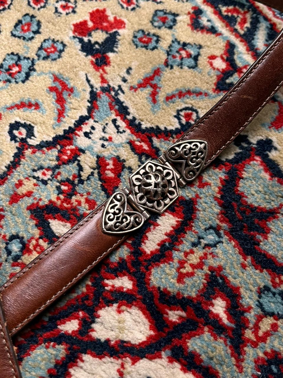 Vintage Brighton Brown Leather Western Belt