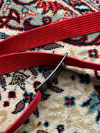 GRIP6 Red Nylon Webbing Belt Brushed Aluminum Buckle