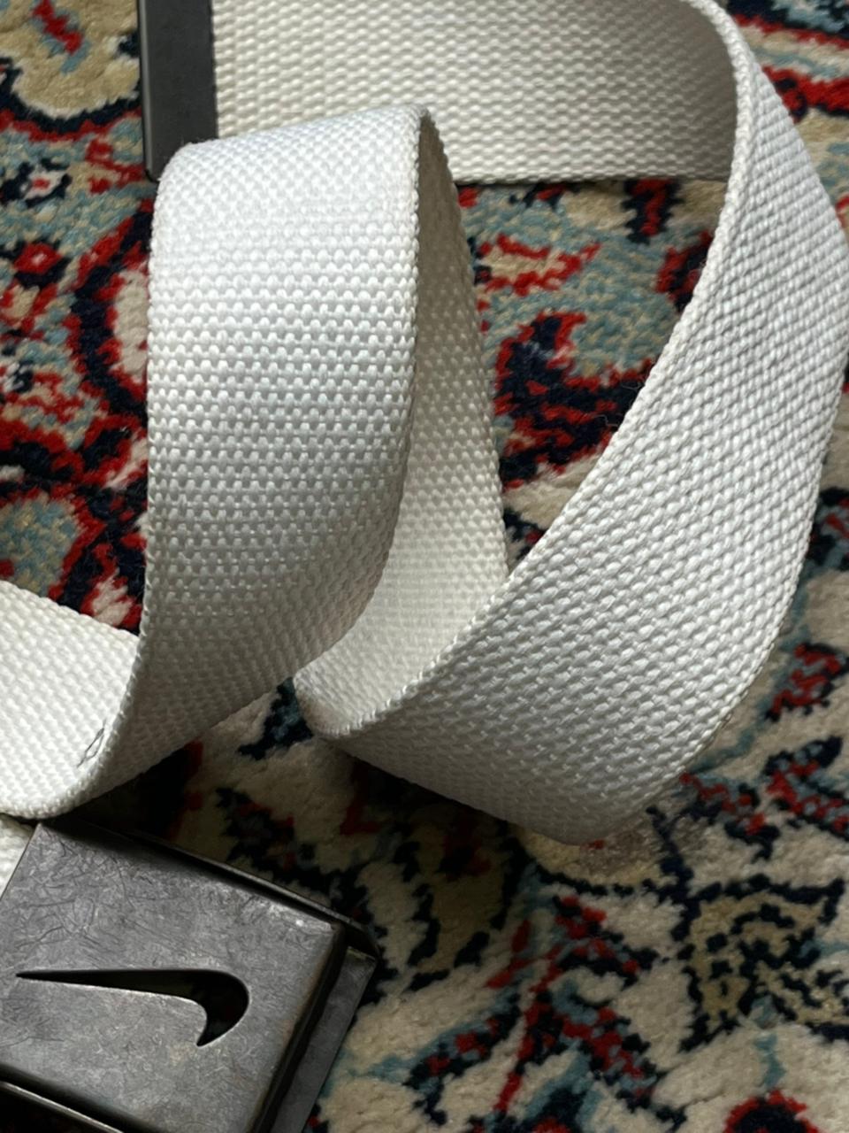 Nike White Canvas Webbing Golf Belt
