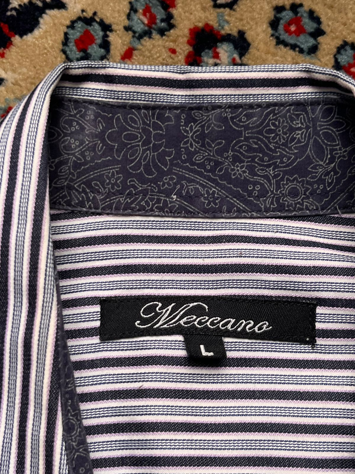 MECCANO Striped Casual Cotton BUTTON DOWN SHIRT