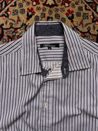 MECCANO Striped Casual Cotton BUTTON DOWN SHIRT