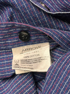 ARROW USA 1851 Blue Grid Slim Fit BUTTON DOWN SHIRT