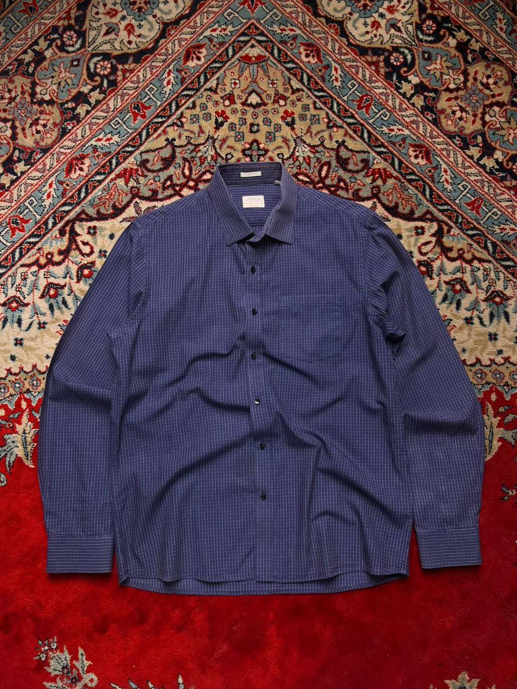 ARROW USA 1851 Blue Grid Slim Fit BUTTON DOWN SHIRT