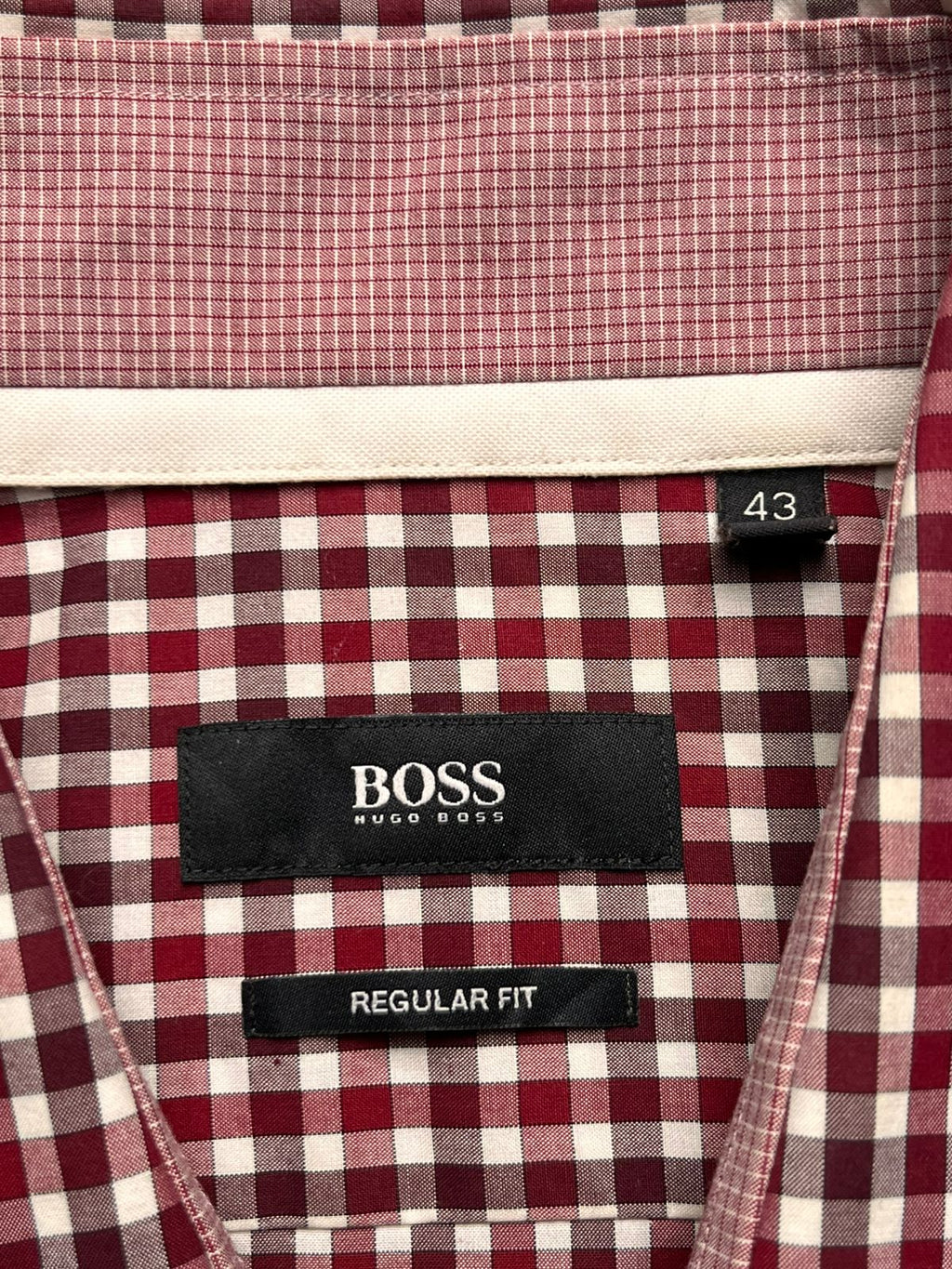 HUGO BOSS Gingham Check Regular Fit BUTTON DOWN SHIRT