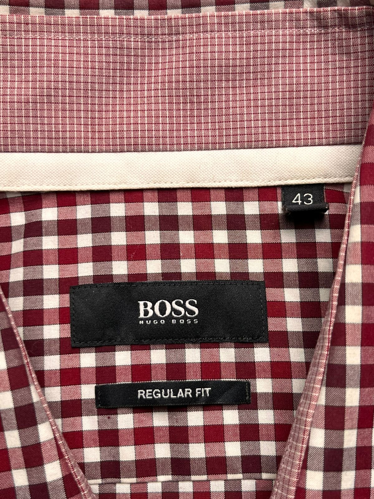 HUGO BOSS Gingham Check Regular Fit BUTTON DOWN SHIRT
