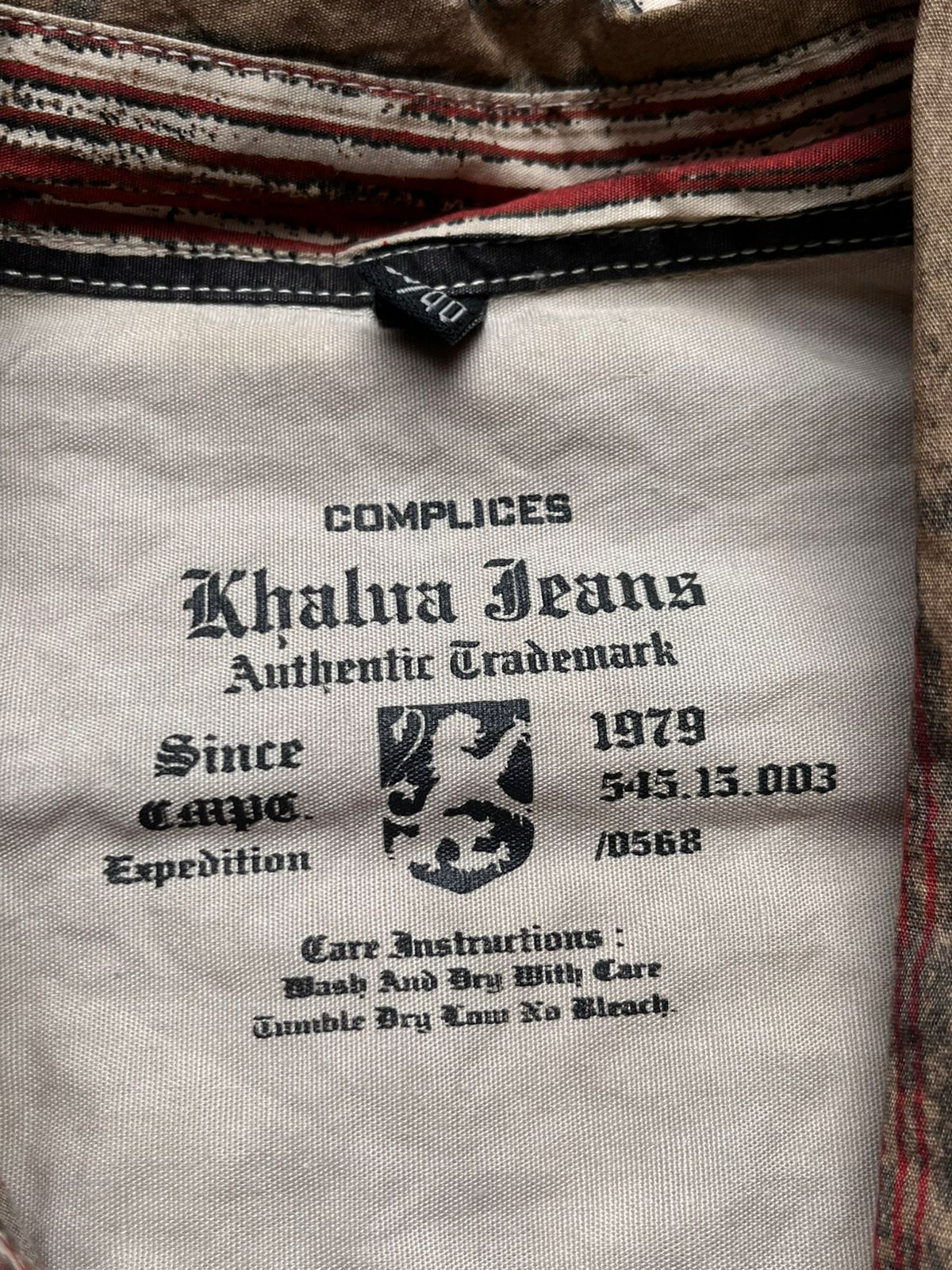 Vintage COMPLICES Khalua Jeans Vertical Earth Tone Stripe BUTTON DOWN SHIRT