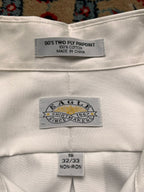 EAGLE Shirtmakers Cotton 80s Two Ply Pinpoint White BUTTON DOWN SHIRT
