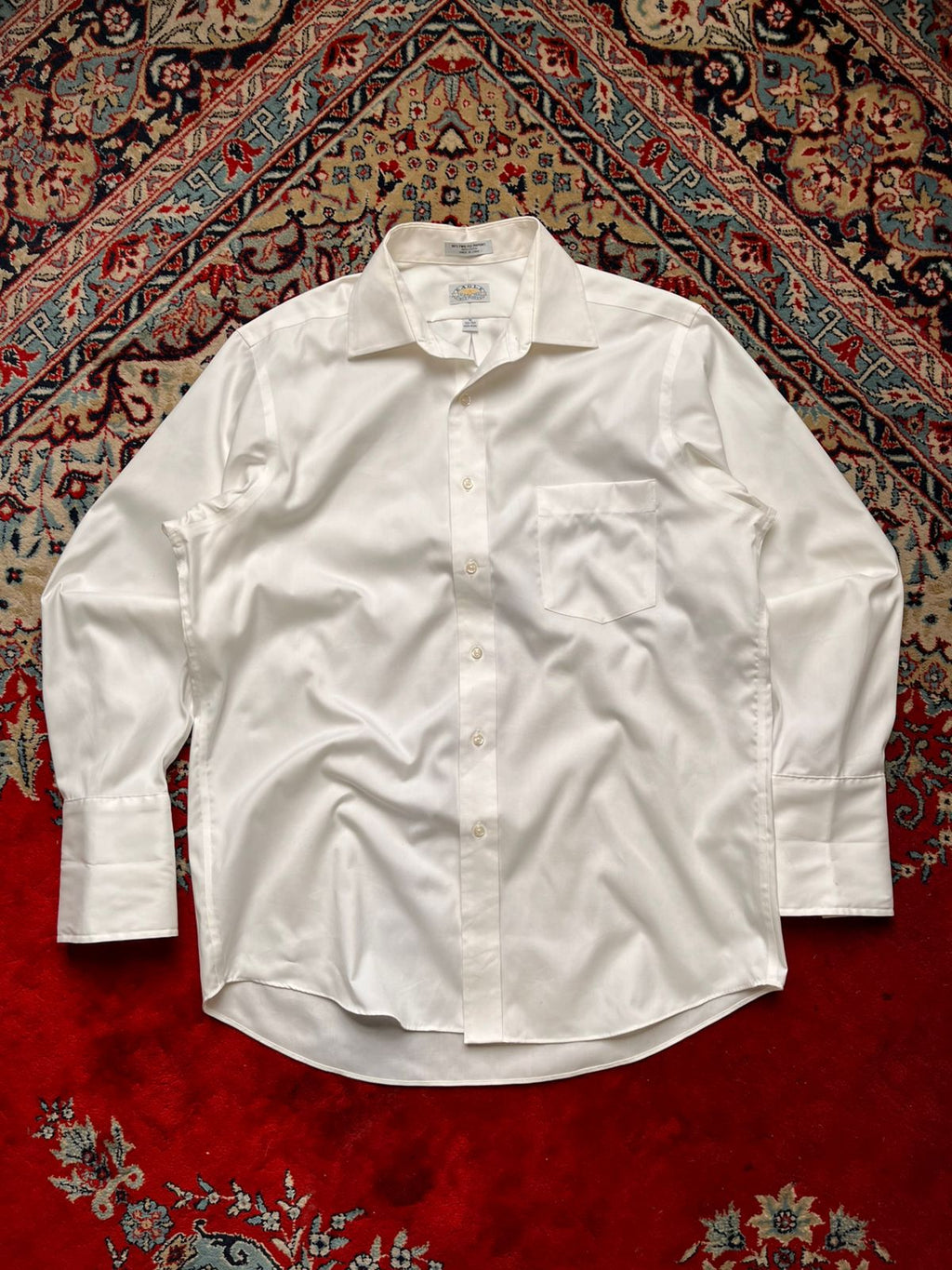 EAGLE Shirtmakers Cotton 80s Two Ply Pinpoint White BUTTON DOWN SHIRT