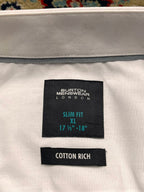 Burton Menswear London White Cotton Slim Fit BUTTON DOWN SHIRT