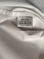 Moss London White Extra Slim Fit Cotton Blend BUTTON DOWN SHIRT