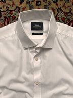 Moss London White Extra Slim Fit Cotton Blend BUTTON DOWN SHIRT