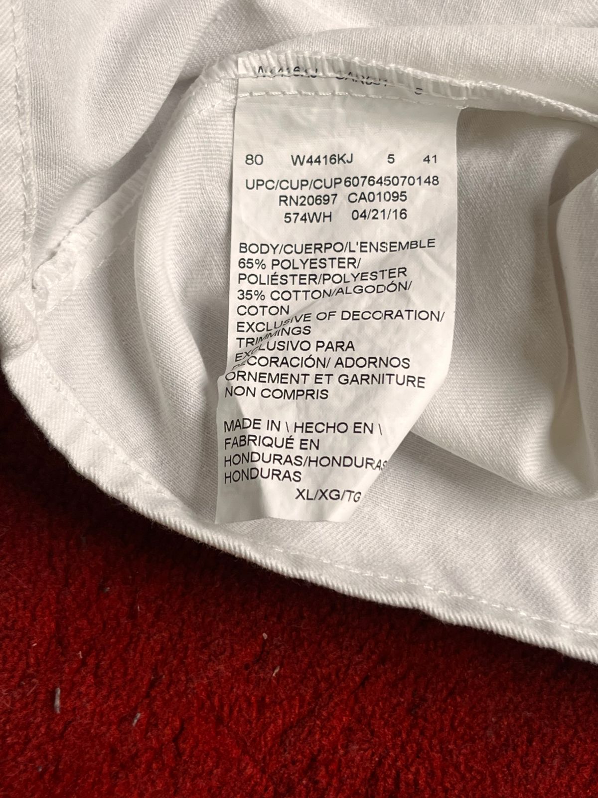 DICKIES White Work WEAR Dual Pocket Poly Cotton BUTTON DOWN SHIRT