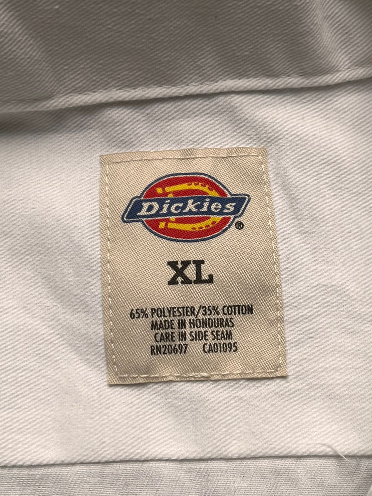 DICKIES White Work WEAR Dual Pocket Poly Cotton BUTTON DOWN SHIRT