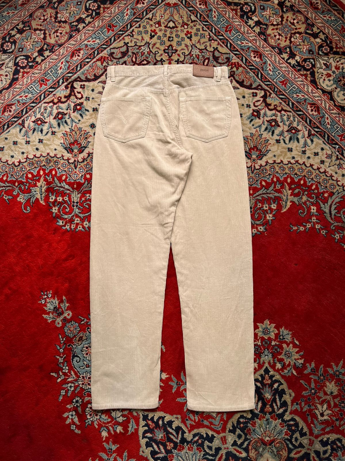 Vintage HUGO BOSS Corduroy Beige Pants - 34