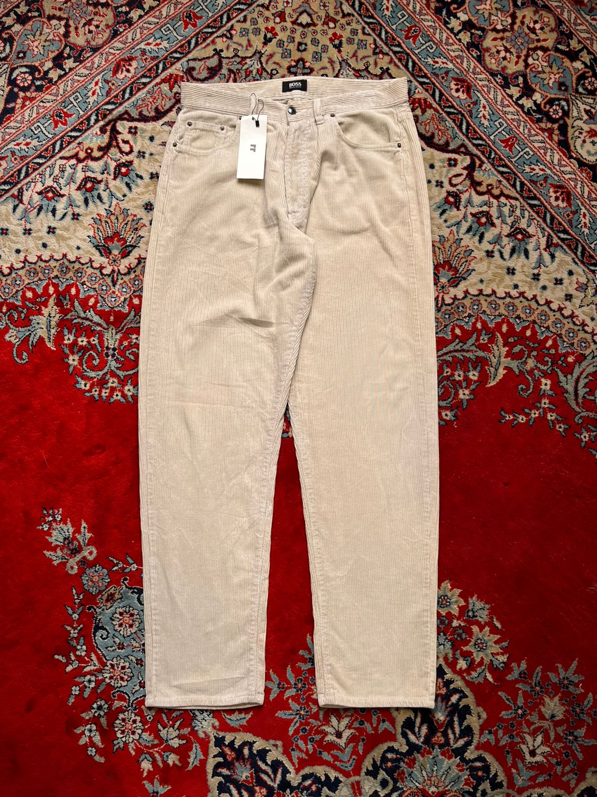 Vintage HUGO BOSS Corduroy Beige Pants - 34