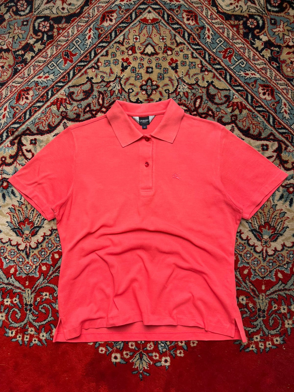 BURBERRY GOLF Coral Pink Polo WOMEN TEE
