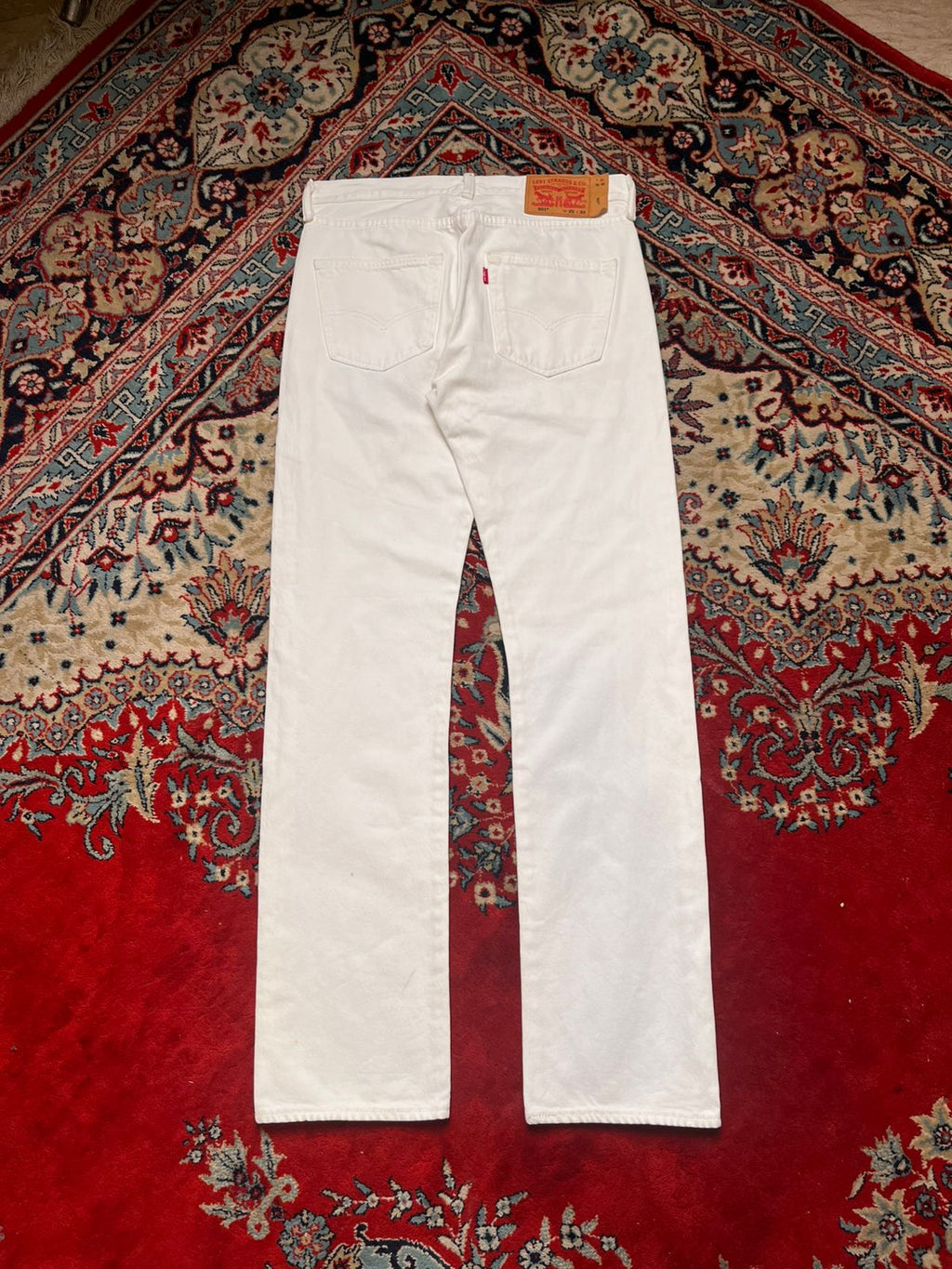 LEVI’S 501 Original White Straight Fit Denim  PANTS - 30