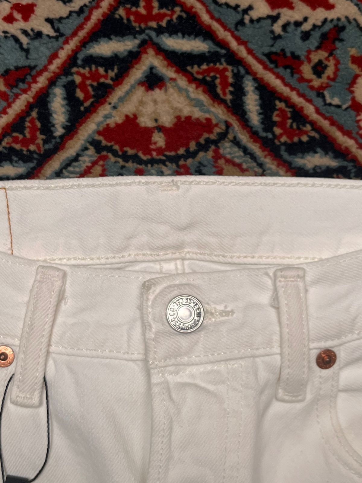 LEVI’S 501 Original White Straight Fit Denim  PANTS - 30