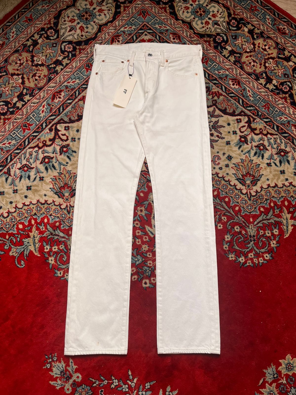 LEVI’S 501 Original White Straight Fit Denim  PANTS - 30