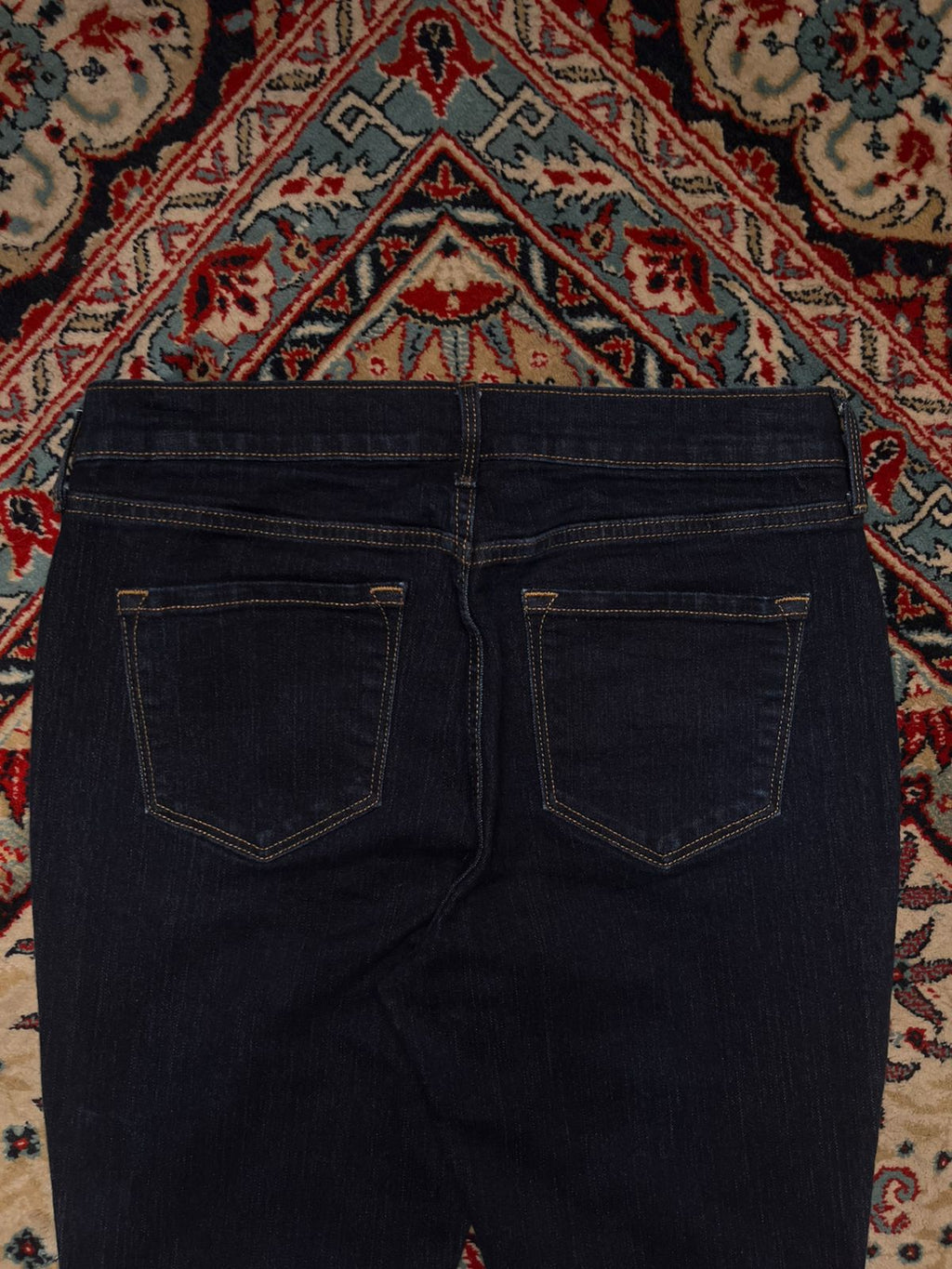OLD NAVY CURVY DARK WASH MID RISE BOOTCUT JEANS