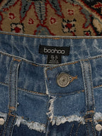 BOOHOOMAN Double Waistband Frayed JEANS