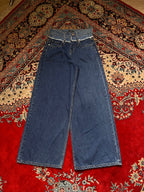 BOOHOOMAN Double Waistband Frayed JEANS