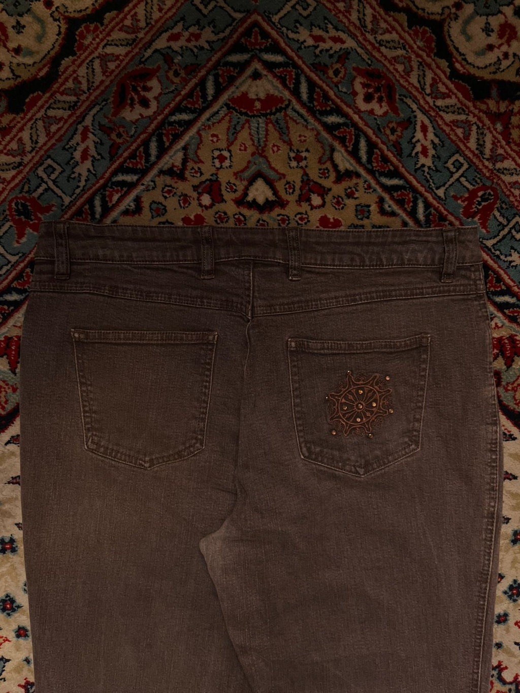 JOY Brown Straight FIT Embellished Pocket WOMEN JEANS