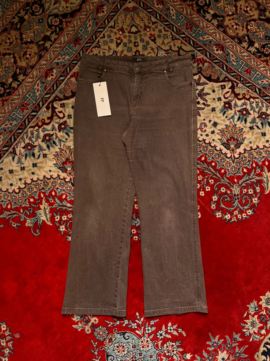 JOY Brown Straight FIT Embellished Pocket WOMEN JEANS
