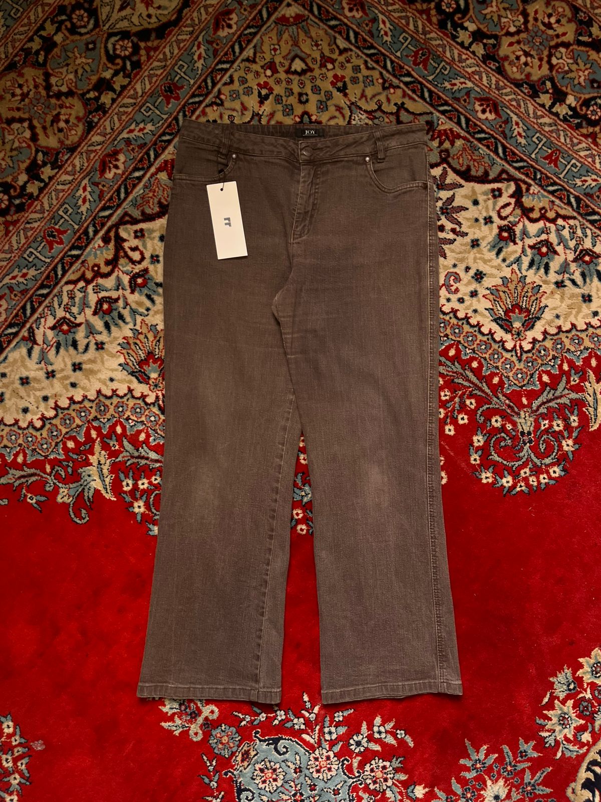 JOY Brown Straight FIT Embellished Pocket WOMEN JEANS
