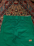 DICKIES X RODEO CROWNS WIDE FIT ELASTIC WAIST GREEN WORKWEAR PANTS