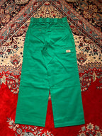 DICKIES X RODEO CROWNS WIDE FIT ELASTIC WAIST GREEN WORKWEAR PANTS
