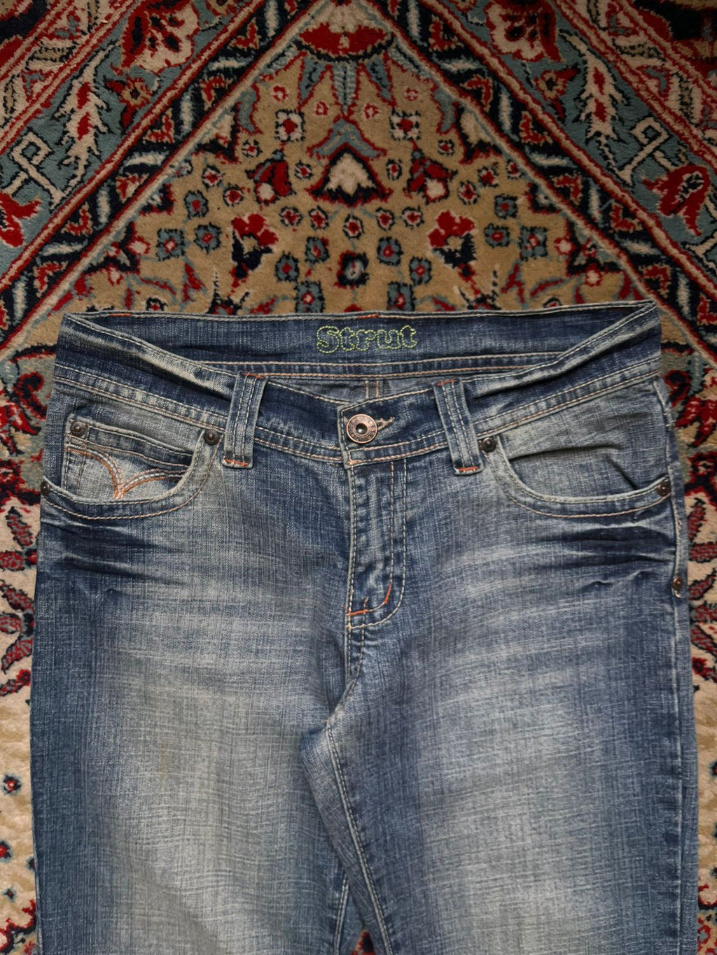 Vintage Strut HEAVYWEIGHT Bootcut Whiskered Faded JEANS