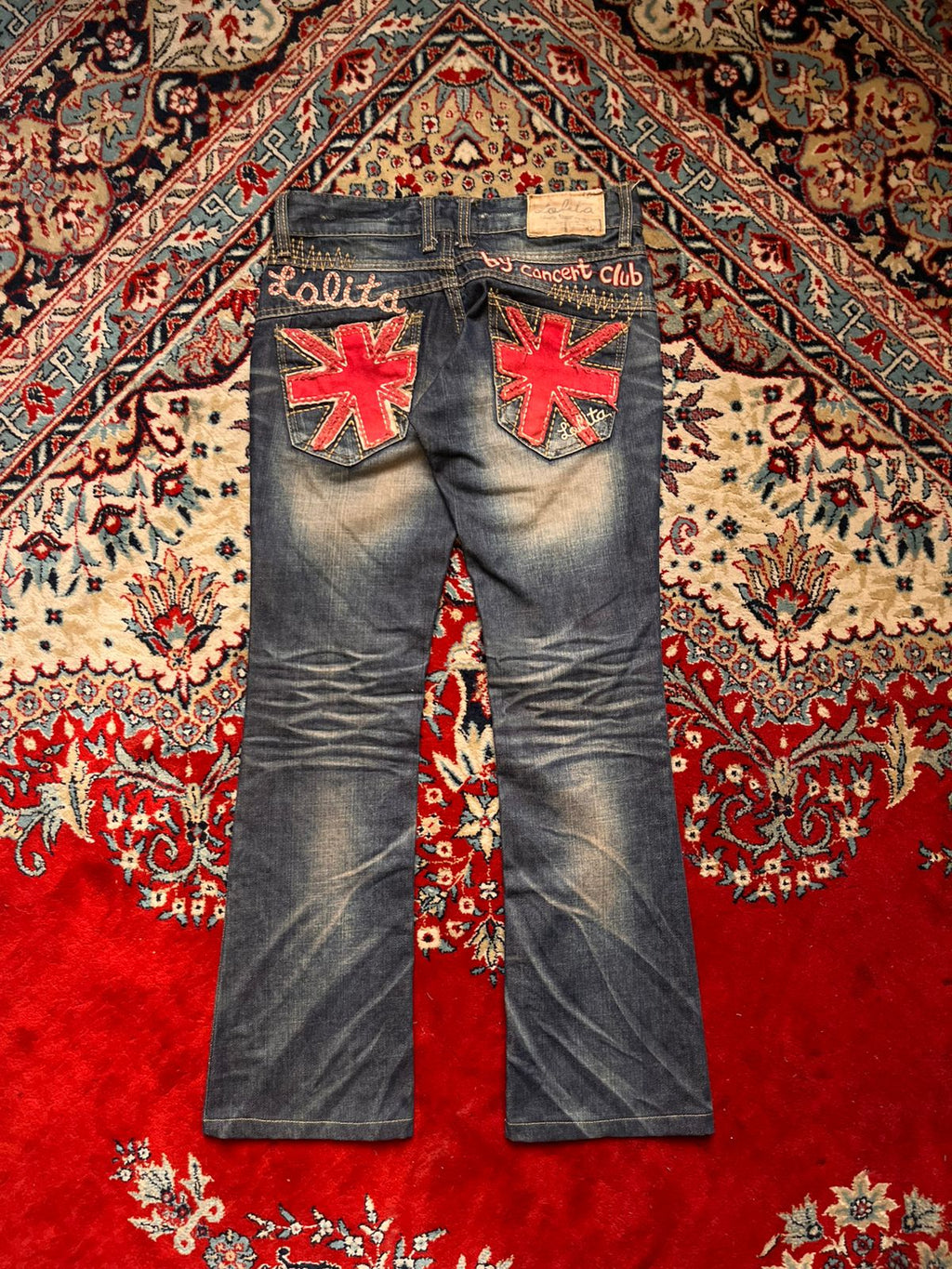 VINTAGE LOLITA JEANS BY CONCERT CLUB EMBROIDERED BOOTCUT PANTS