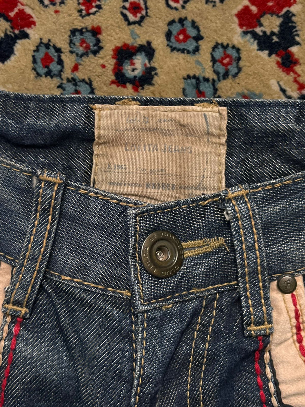 VINTAGE LOLITA JEANS BY CONCERT CLUB EMBROIDERED BOOTCUT PANTS