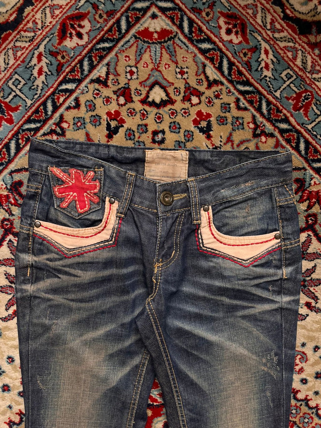 VINTAGE LOLITA JEANS BY CONCERT CLUB EMBROIDERED BOOTCUT PANTS