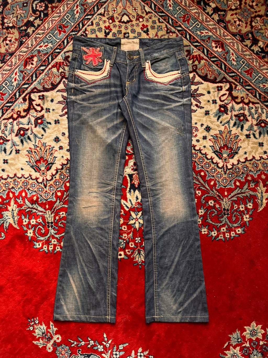 VINTAGE LOLITA JEANS BY CONCERT CLUB EMBROIDERED BOOTCUT PANTS